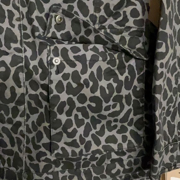 NWT Levi Strauss & Co Leopard print belted jacket/coat black/gray color size S - Picture 9 of 16